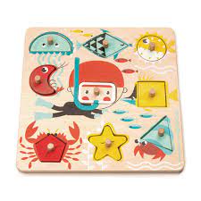 Puzzle à encastrer "formes sous marines"