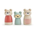 Figurines en bois "famille ours"