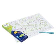 Set en silicone lavable avec un feutre "L'ère des dinosaures" 