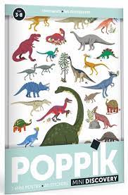 Mini poster en stickers "Les dinosaures"