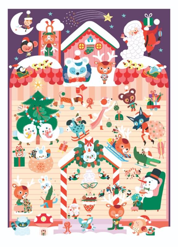 Mini poster en stickers "Calendrier de l'avent"
