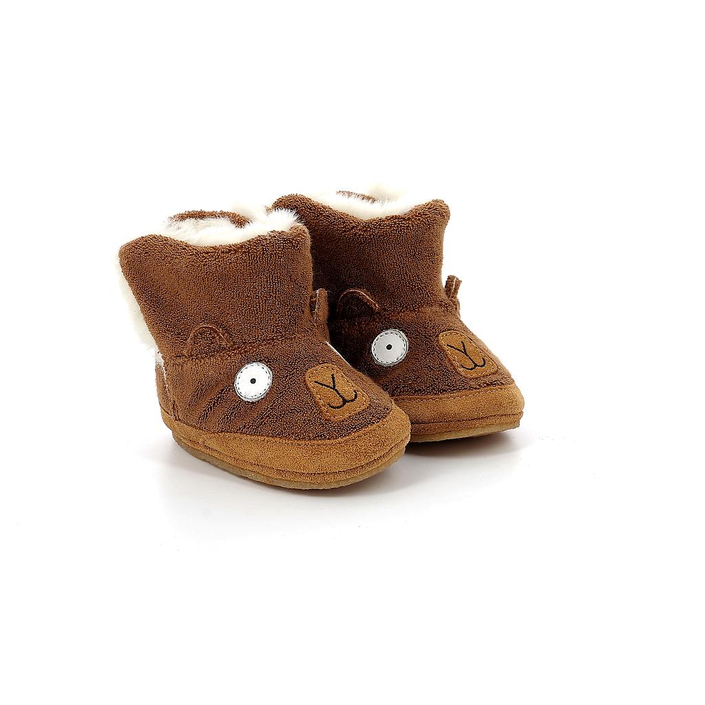 [AH22ROB913510robfurrcrp] Pantoufles en cuir végétal souple avec semelle (17/18)