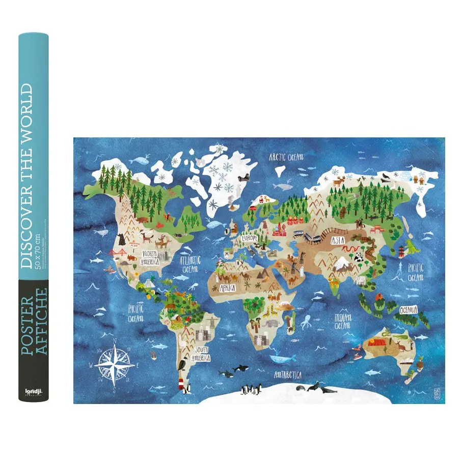 Poster "Discover the world" 50x70cm