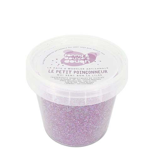 Pâte à modeler artisanale suisse à paillettes - "Le petit poinçonneur" qui sent bon le lilas