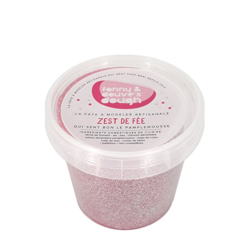 [FANNYDOUVEZESTEDEFEE] Pâte à modeler artisanale suisse à paillettes - Zest de fée (Grand pot)