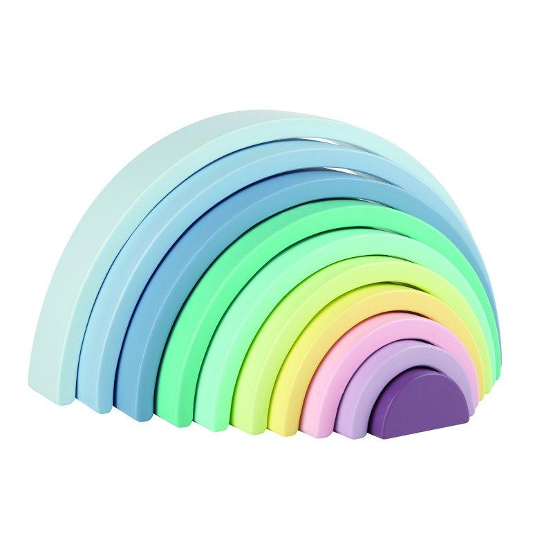 Jeu arc-en-ciel 10 pièces en bois