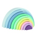 Jeu arc-en-ciel 10 pièces en bois