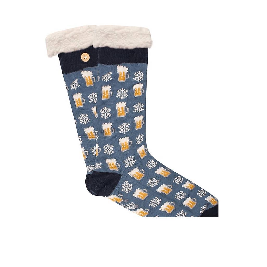 Chaussettes fourrées "Bières de Noël"
