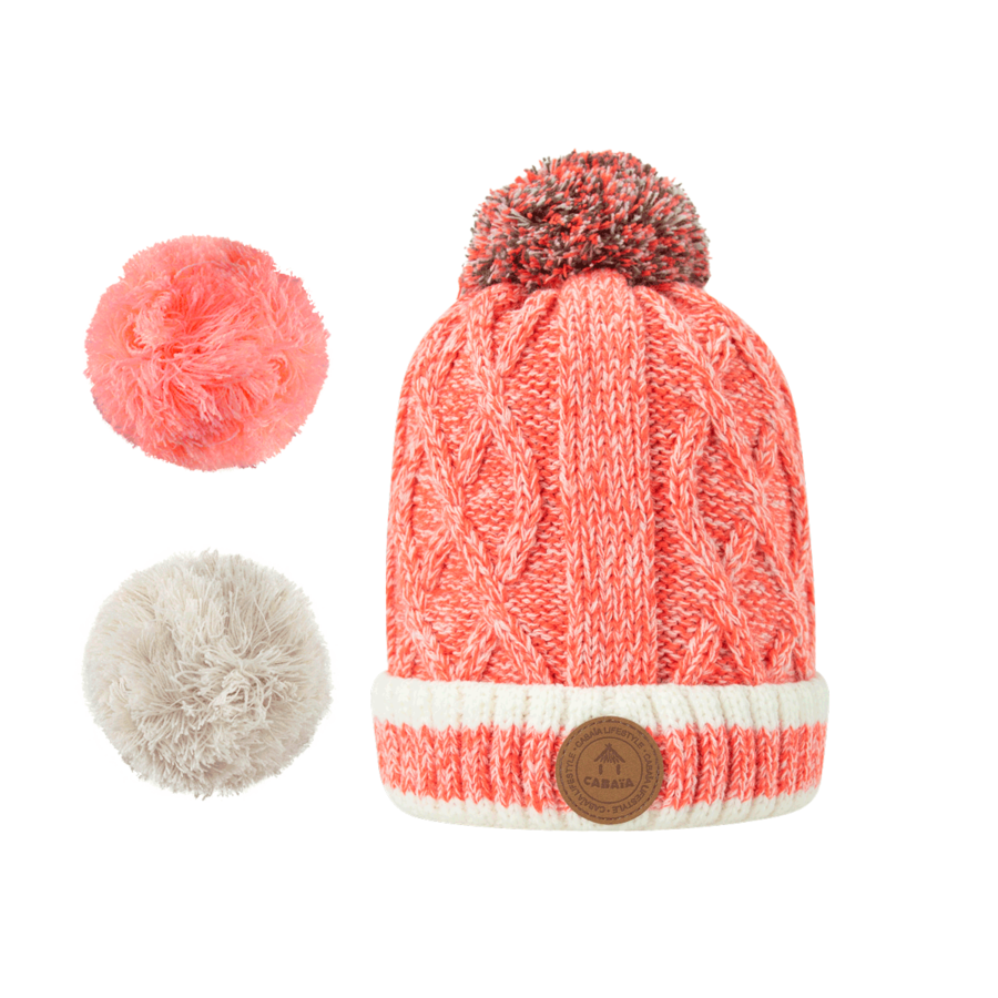 Bonnet avec 3 pompons interchangeables "Appletini"