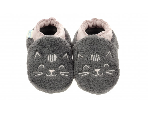 Pantoufles en cuir souple