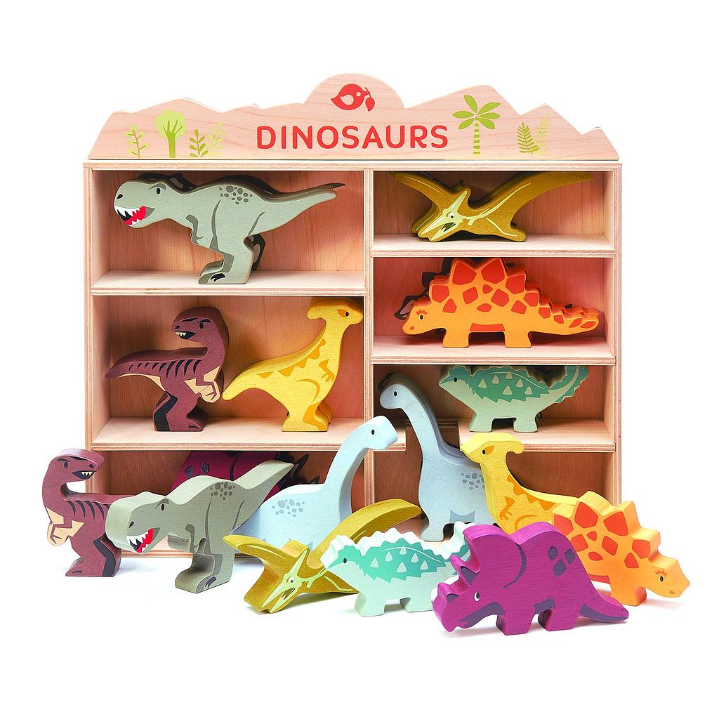[TEN] Dinosaures en bois (Bleu)