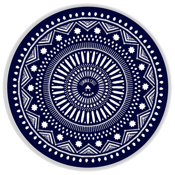 Serviette ronde de plage "Oahu"