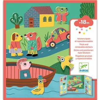 [DJ09071] Stickers épais et repositionnables "Les animaux"