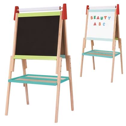 Tableau noir et magnétique avec rouleau de papier