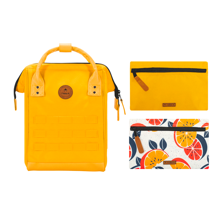 [CABAIAMARRAKECH] Sac à dos Cabaia avec deux pochettes interchangeables "Marrakech" taille S