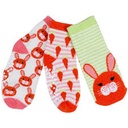 Set de 3 paires de chaussettes anti-dérapantes lapin (0-24 mois) 