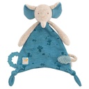 Doudou attache-tétine éléphant "Sous mon baobab"