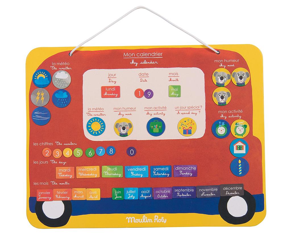 Calendrier magnétique "Les Popipop" - 45 pièces