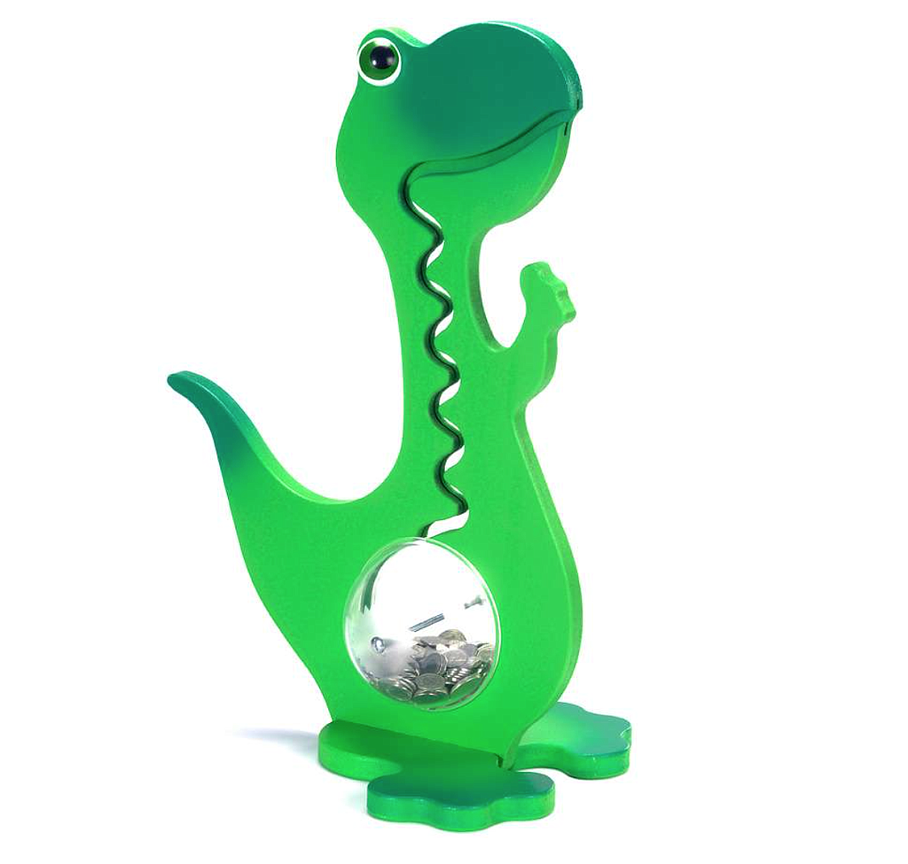 Tirelire dino verte