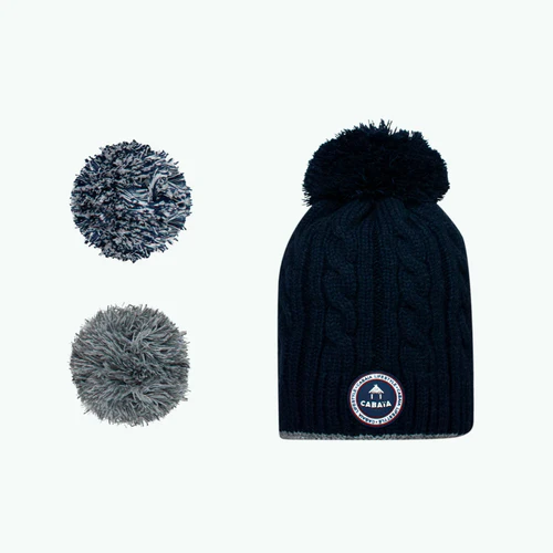 Bonnet avec 3 pompons interchangeables "Dolce vita"