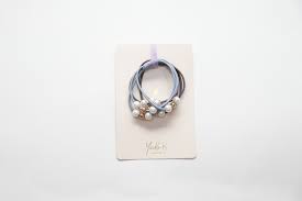 Lot de deux élastiques pour cheveux "perles"