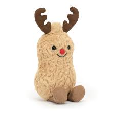 Peluche cacahuète renne "Amuseables Peanut Reindeer" 