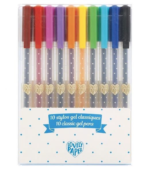 10 stylos gel classiques
