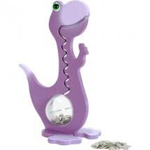 Tirelire dino violette