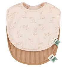 [TRI85020] Lot de 2 bavoirs nouveau né "Lapin"