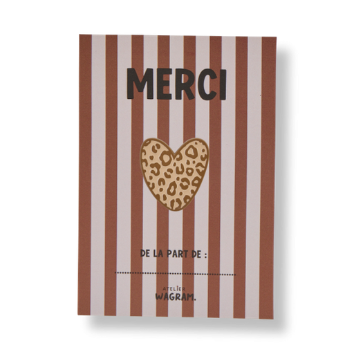 [WAGSKU038_032] Pin's "merci" - léopard beige