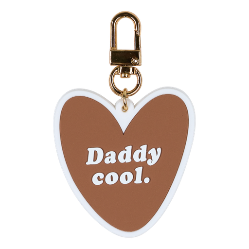 [WAGSKU050_013] Porte-clés coeur en PVC "Daddy cool"