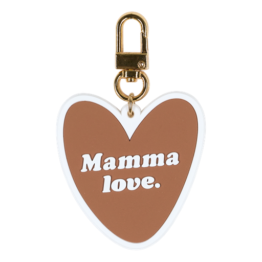 [WAGSKU050_015] Porte-clés coeur en PVC "Mamma love"