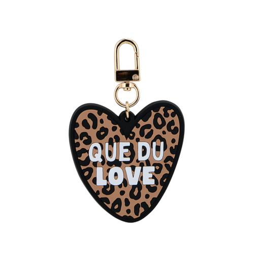 [WAGSKU050_033] Porte-clés coeur en PVC "Que du love"