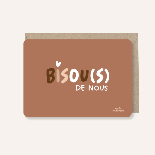 [WAGSKU083_012] Carte de voeux A6 "Bisou(s) de nous"