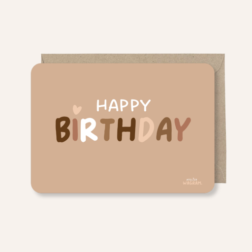 [WAGSKU083_017] Carte de voeux A6 "Happy birthday"