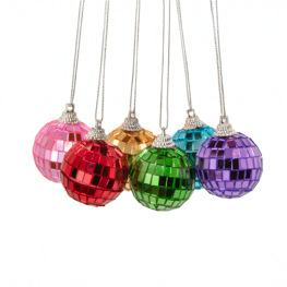 [SASLINXM313] Minis boules de Noël "Multi couleur" - lot de 6  