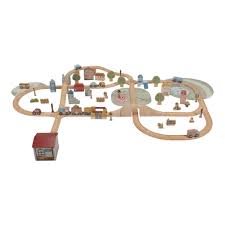 [LITLD2540] Circuit de train en bois avec accessoires