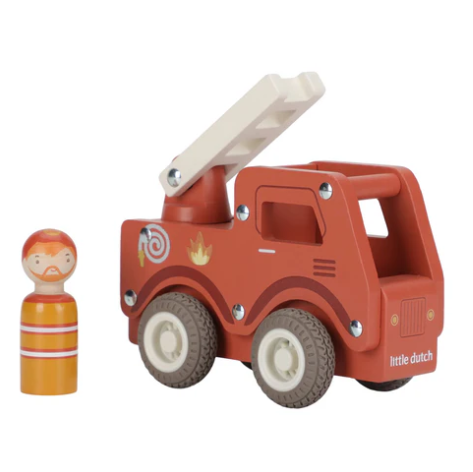 [LITLD2528] Camion pompier en bois
