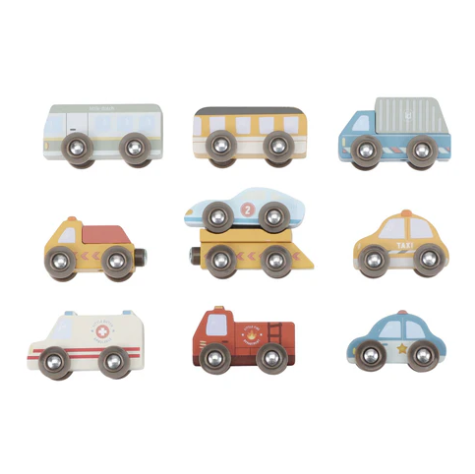 [LITLD2537] Ensemble de véhicules en bois