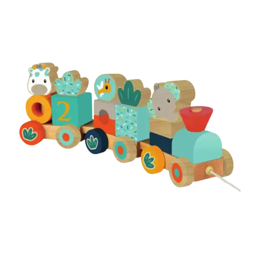 [SPI510271] Train à tirer éléphant et girafe