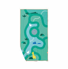 [QUU174660] Serviette de jeu "safari" en microfibre 