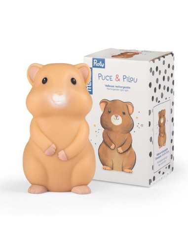 [MR684045] Veilleuse rechargeable Hamster "Puce & Pilou"