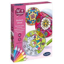 [SEN25900] Stickers adhésifs à colorier "Stickers Vitrail" - mandalas