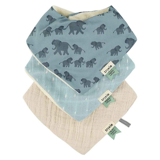 [TRI2398025] Lot de 3 bavoirs "Éléphant"