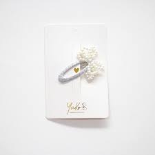 [YUKYB500-282] Barrette à cheveux "Milena blanche"