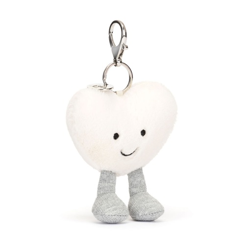 [JELA4CRHBC] Porte-clés peluche coeur "Amuseable Cream Heart Bag Charm"