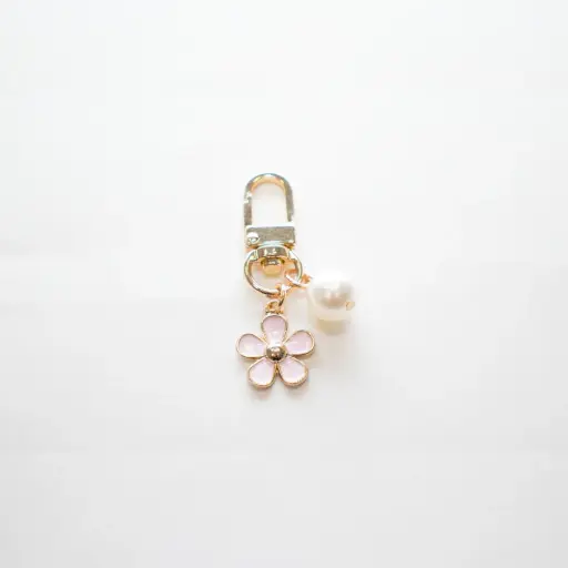 [YUKYB500-104] Porte-clés perle nacrée rose 