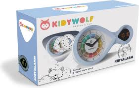 [KID418035] Réveil analogique et numérique bleu