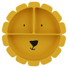 [TRI96-429] Assiette en silicone et compartiments "Lion"
