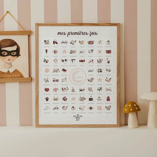 [MESPREMIERESFOISOURISPOUDRE] Affiche à dater "Mes premières fois" souris poudre